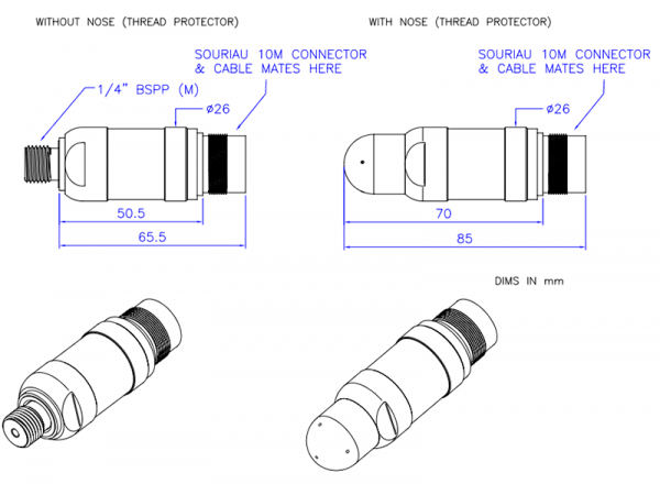 Diver depth sensor tech drawings